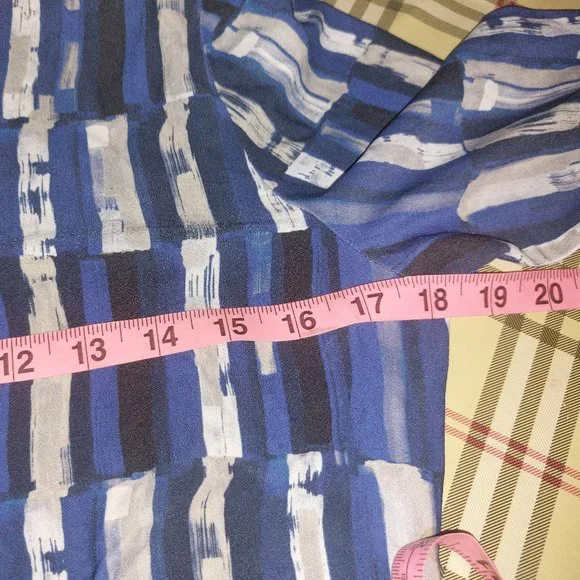 Boss Hugo Boss Top Ruched 3/4 Sleeves Multi Size M Med L Large - Picture 9 of 9